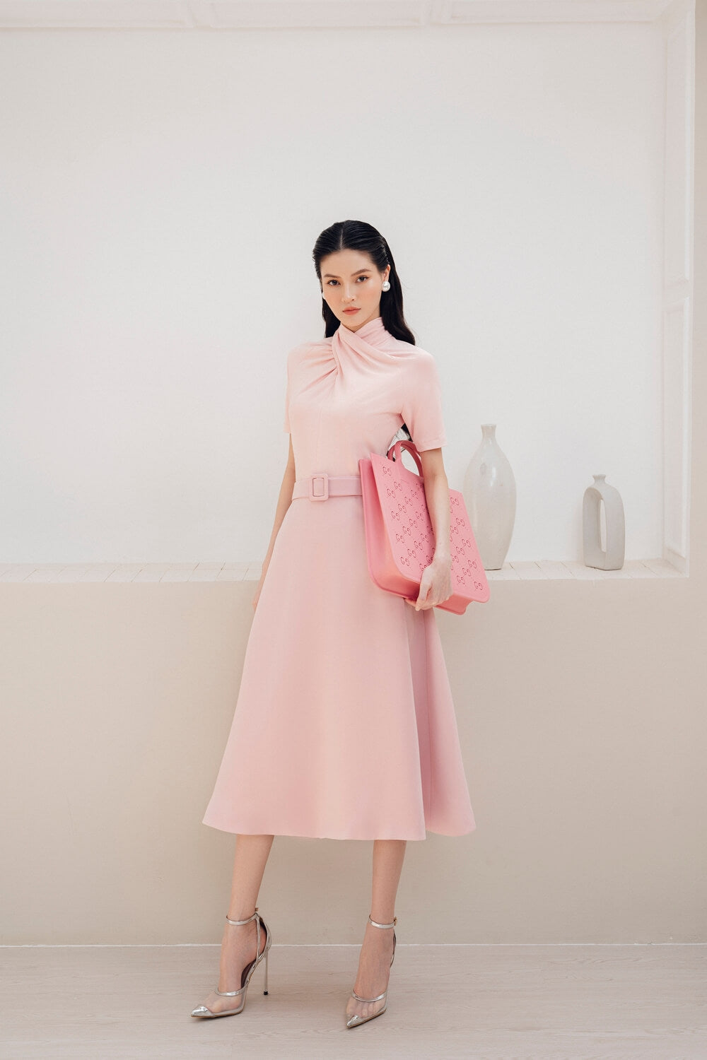 Lyon A-line Cotton Midi Skirt MEAN BLVD