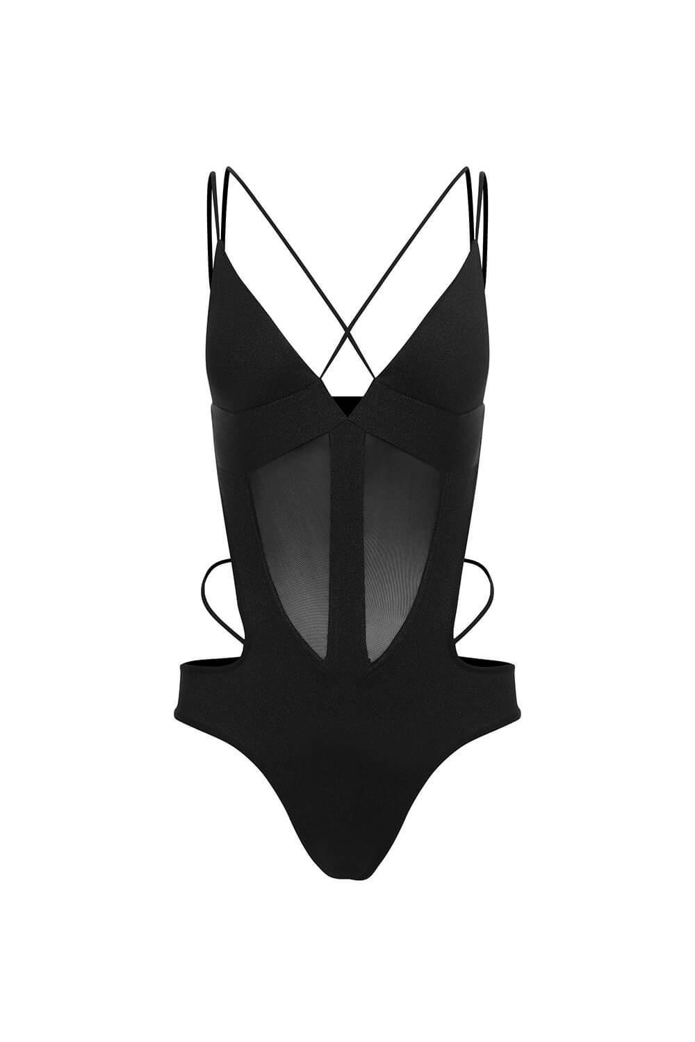 Aliya Camisole Mesh Bodysuit - MEAN BLVD