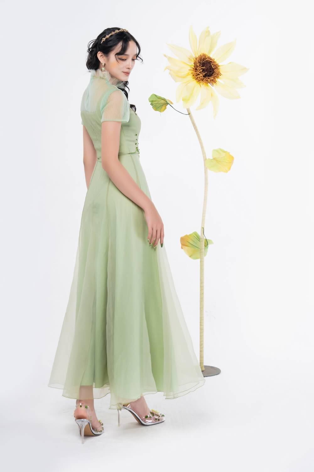 Annette Ruffle Neck Dress MEAN BLVD