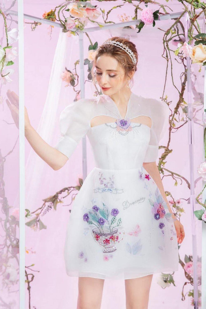 Anthea Floral Mini Dress MEAN BLVD