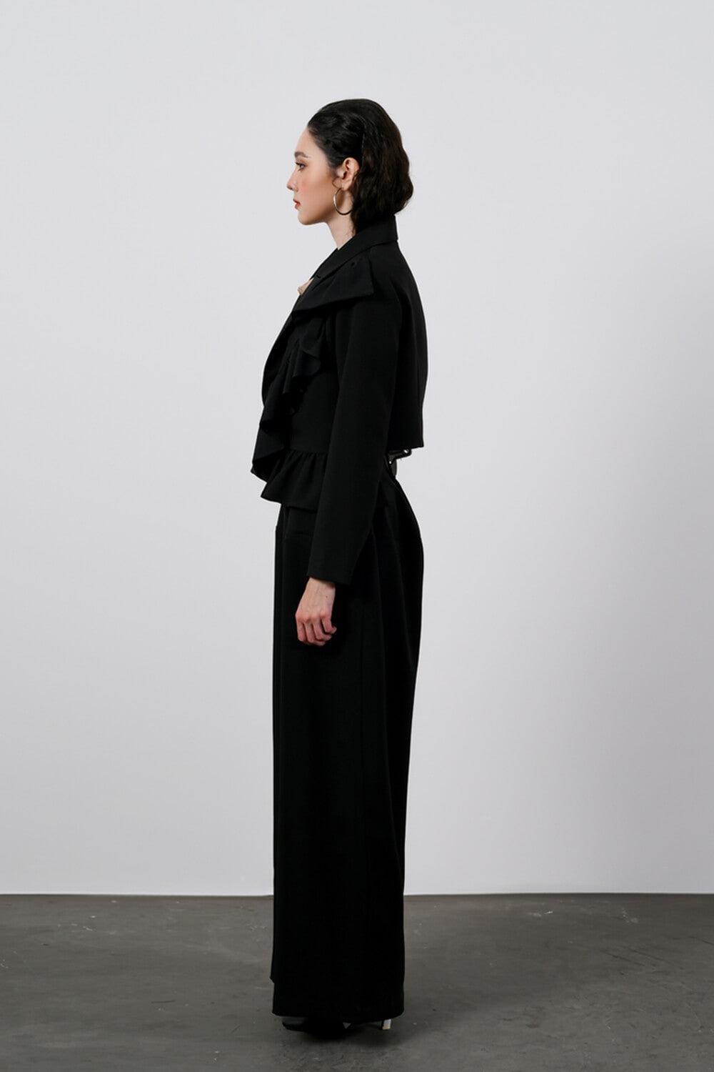 Arya Straight Wide Leg Cotton Long Length Pants MEAN BLVD