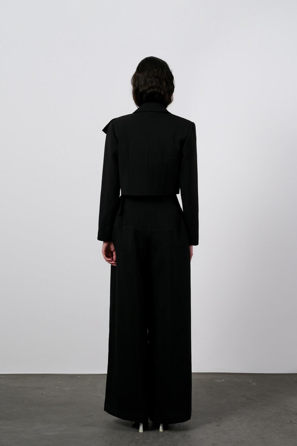 Arya Straight Wide Leg Cotton Long Length Pants MEAN BLVD