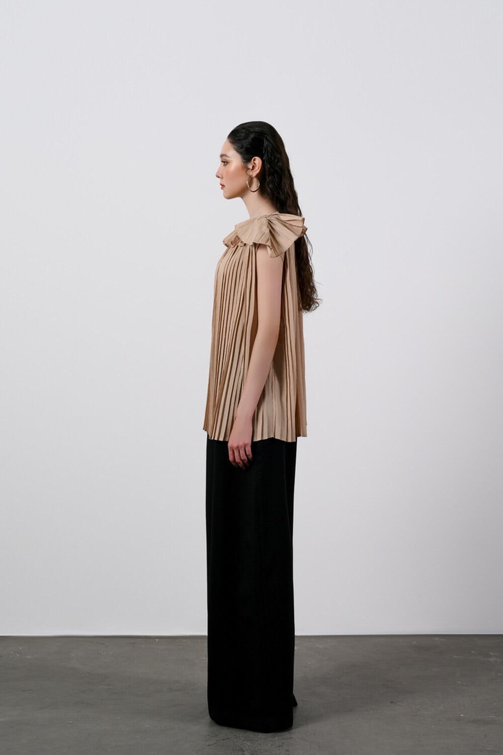 Arya Straight Wide Leg Cotton Long Length Pants MEAN BLVD