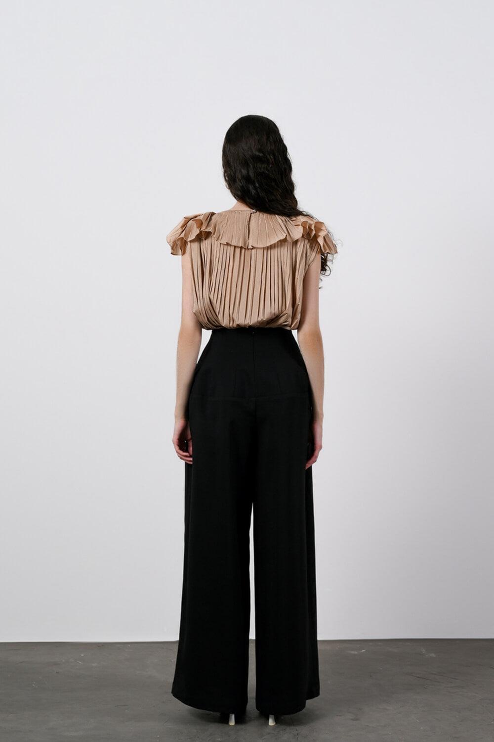 Arya Straight Wide Leg Cotton Long Length Pants MEAN BLVD