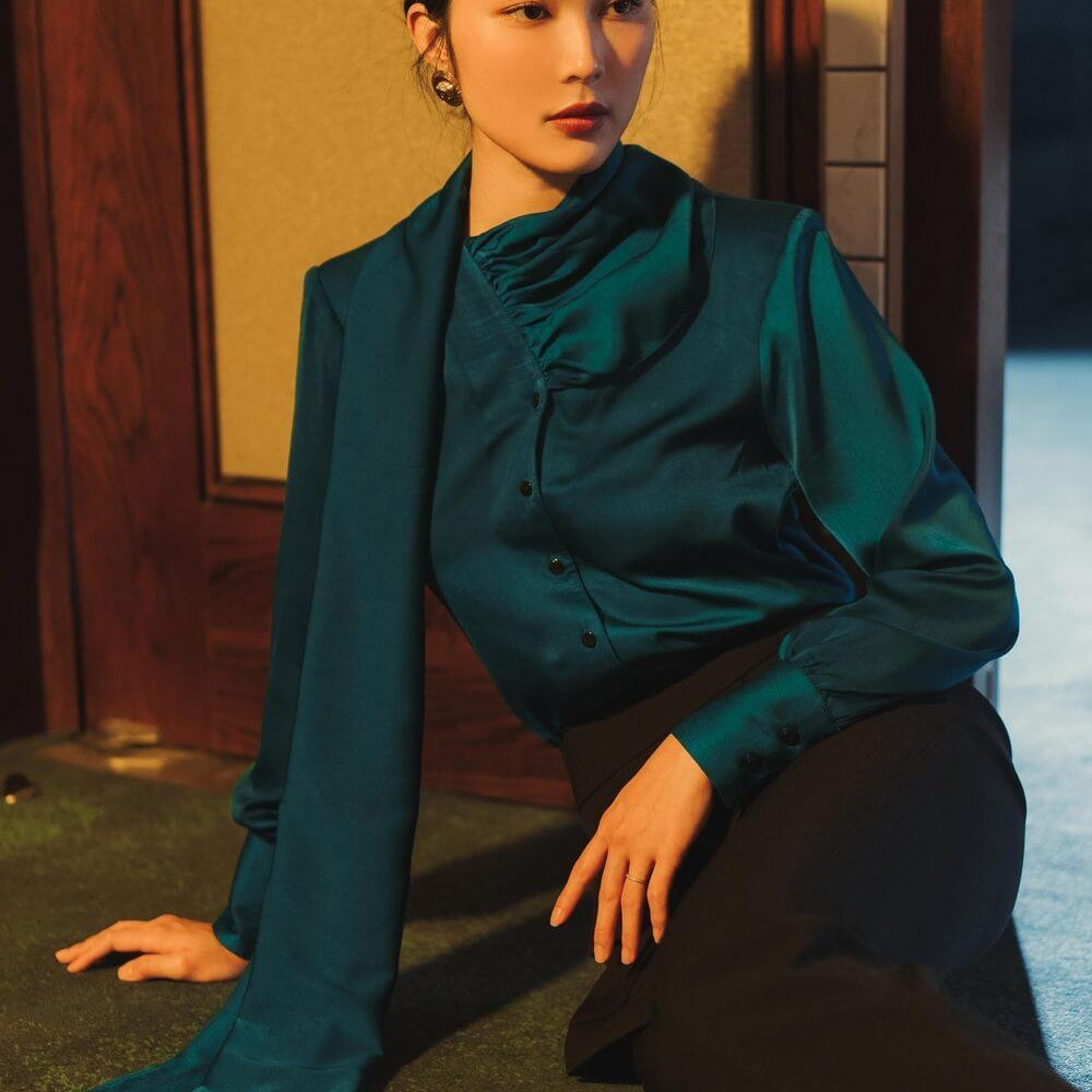 Atco Tie Necked Blouse MEAN BLVD