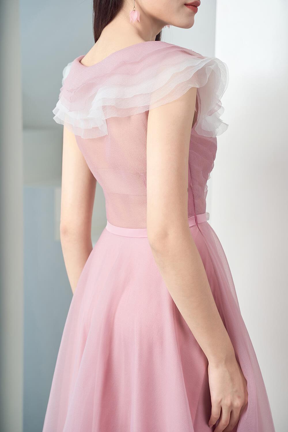 Baskom Ruffle Neckline Dress MEAN BLVD