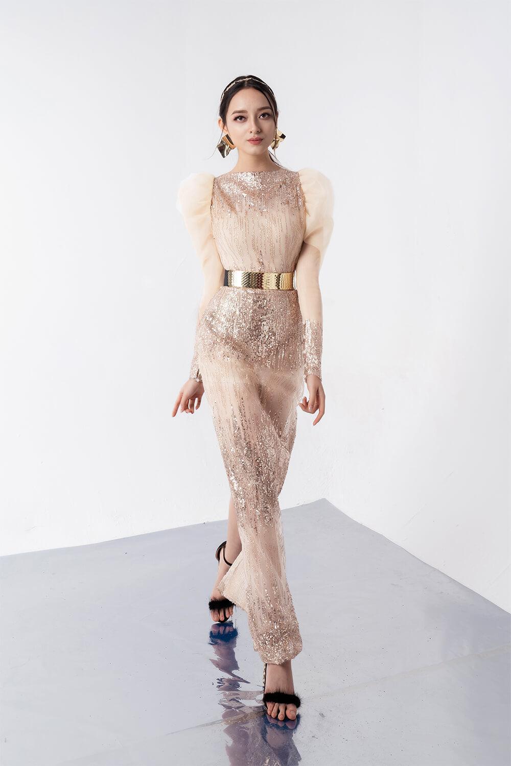 Bianco Saquin Dress MEAN BLVD