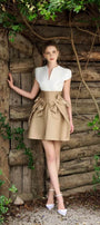 Bovy A-line Short Sleeved Taffeta Mini Dress - MEAN BLVD