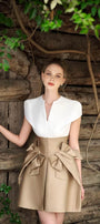 Bovy A-line Short Sleeved Taffeta Mini Dress - MEAN BLVD