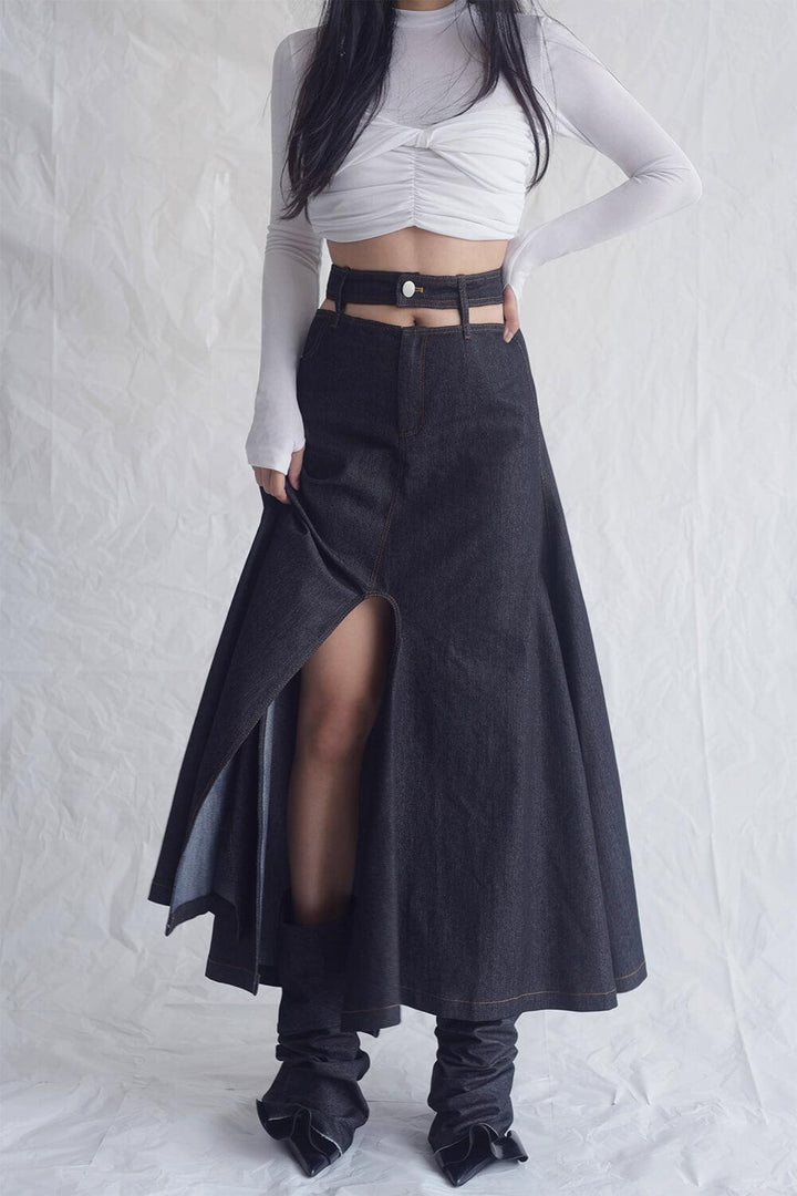 Briony Slit Maxi Skirt MEAN BLVD