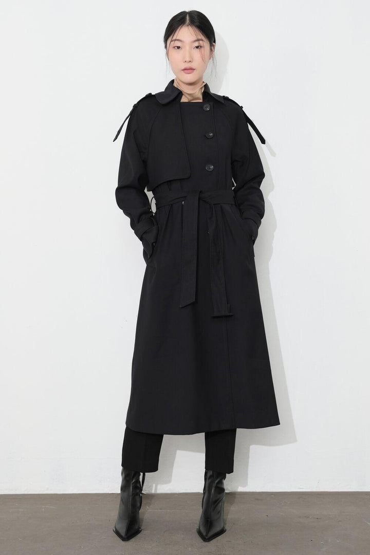 Catherine Storm Flap Trench Coat MEAN BLVD