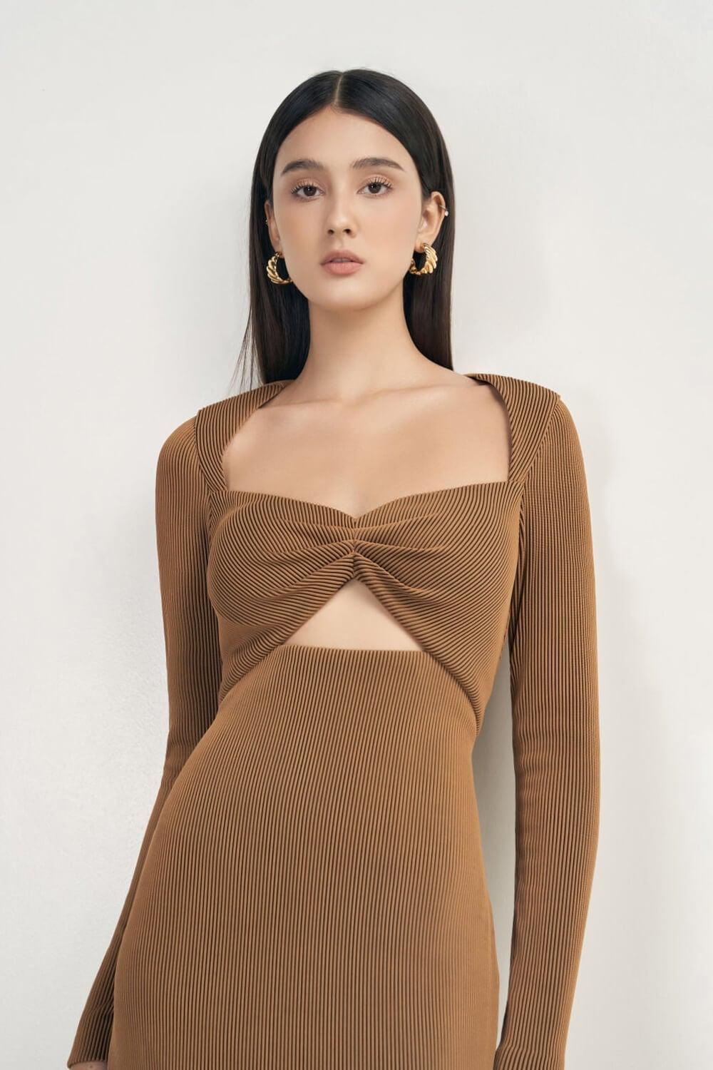 Chalamet Gathered Chest Dress MEAN BLVD