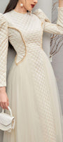 Clara Fit and Flare Round Neck Velvet Midi Dress - MEAN BLVD