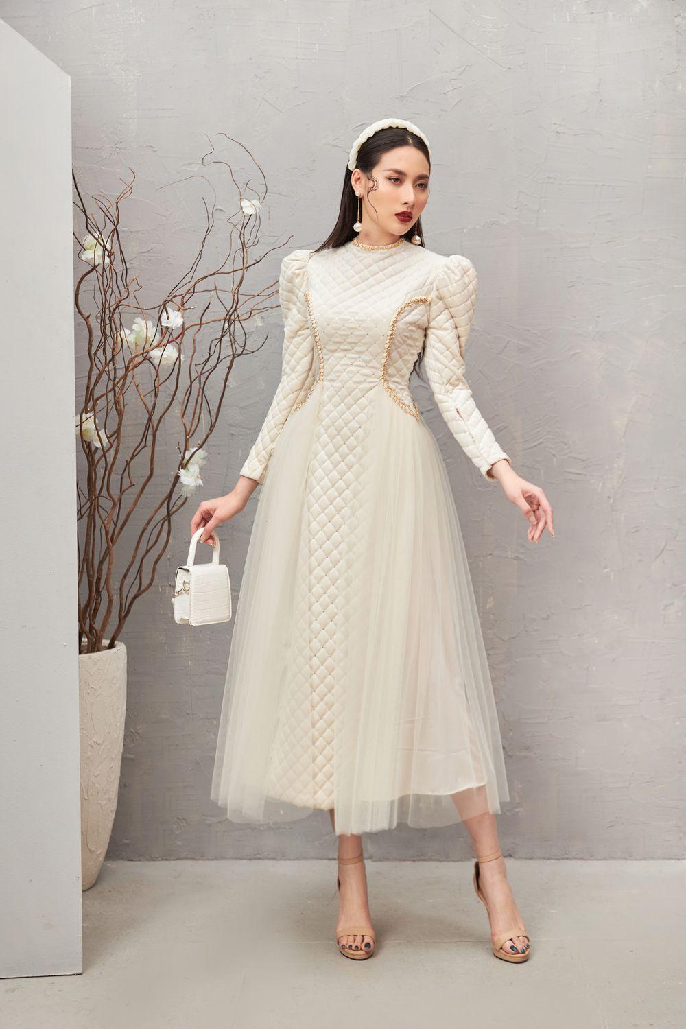Clara Fit and Flare Round Neck Velvet Midi Dress - MEAN BLVD