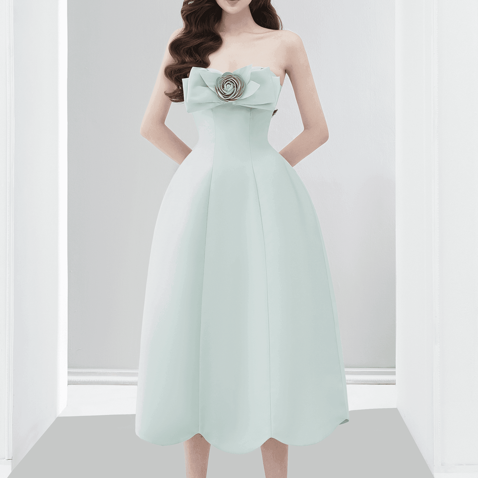 sweetheart strapless midi dress Oasis Women's Embroidered Strapless Sweetheart Midi Dress in Bubblegum | Size: 12