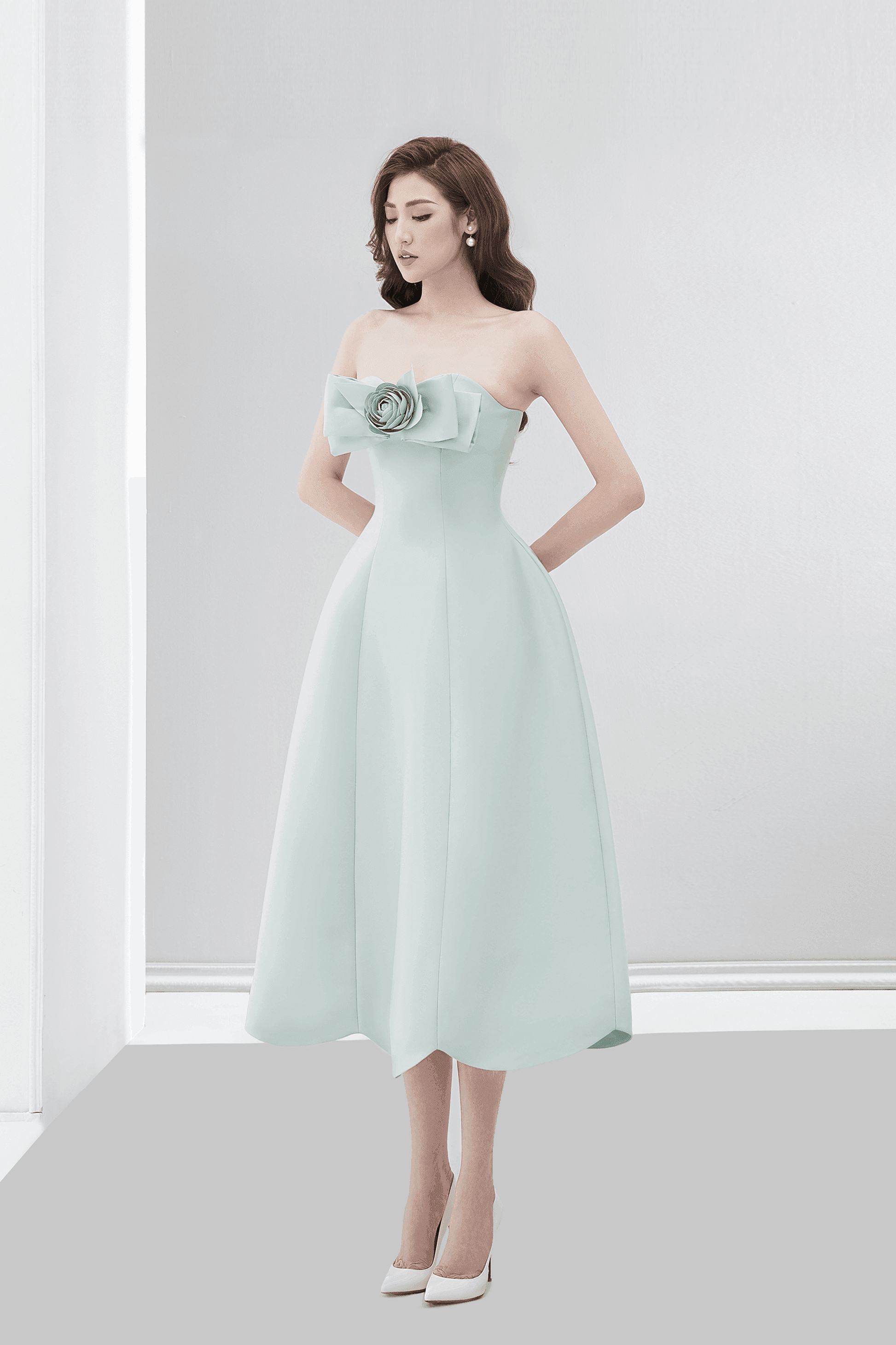 Countess Strapless Midi Dress MEAN BLVD