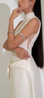 Dai Asymmetric Sleeveless Ribbed Cotton Top MEAN BLVD