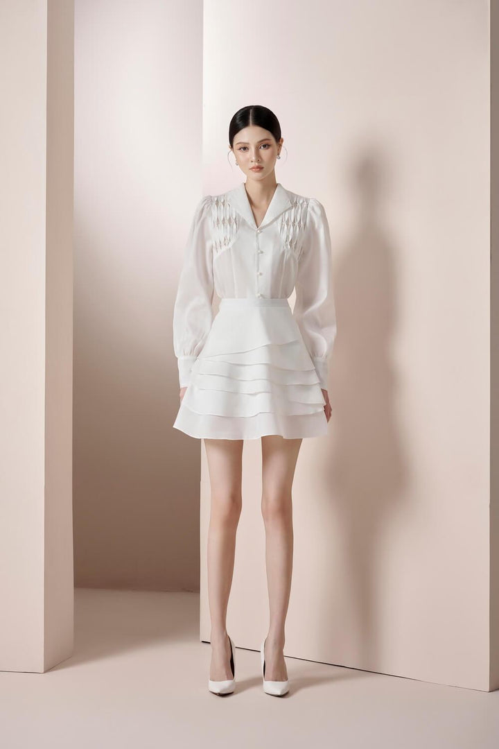Davina A-line Layered Organza Mini Skirt MEAN BLVD