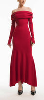 Diana Mermaid Off-Shoulder Jersey Maxi Dress MEAN BLVD