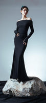 Diana Mermaid Off-Shoulder Jersey Maxi Dress MEAN BLVD