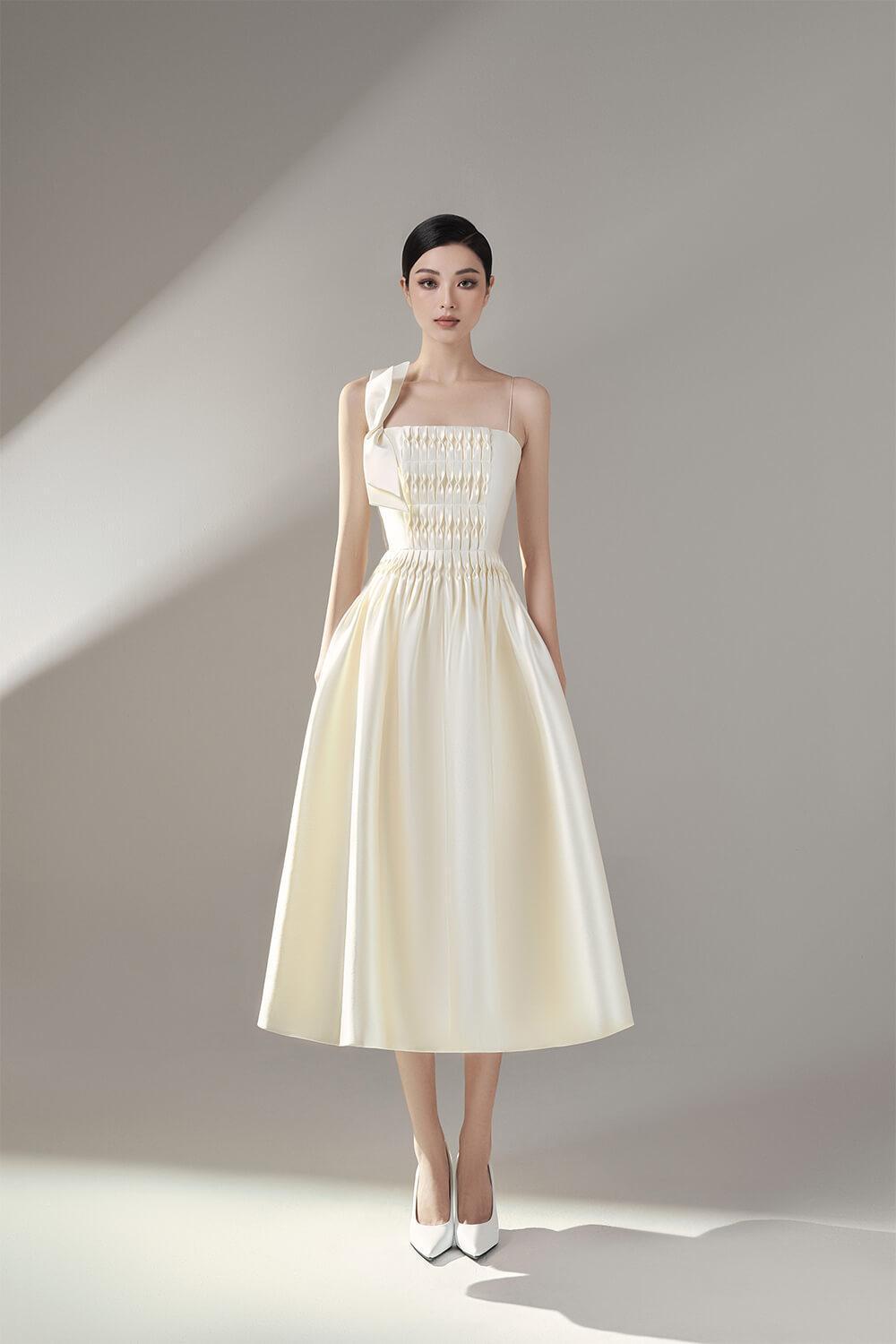 fit and flare taffeta dress 252E5141