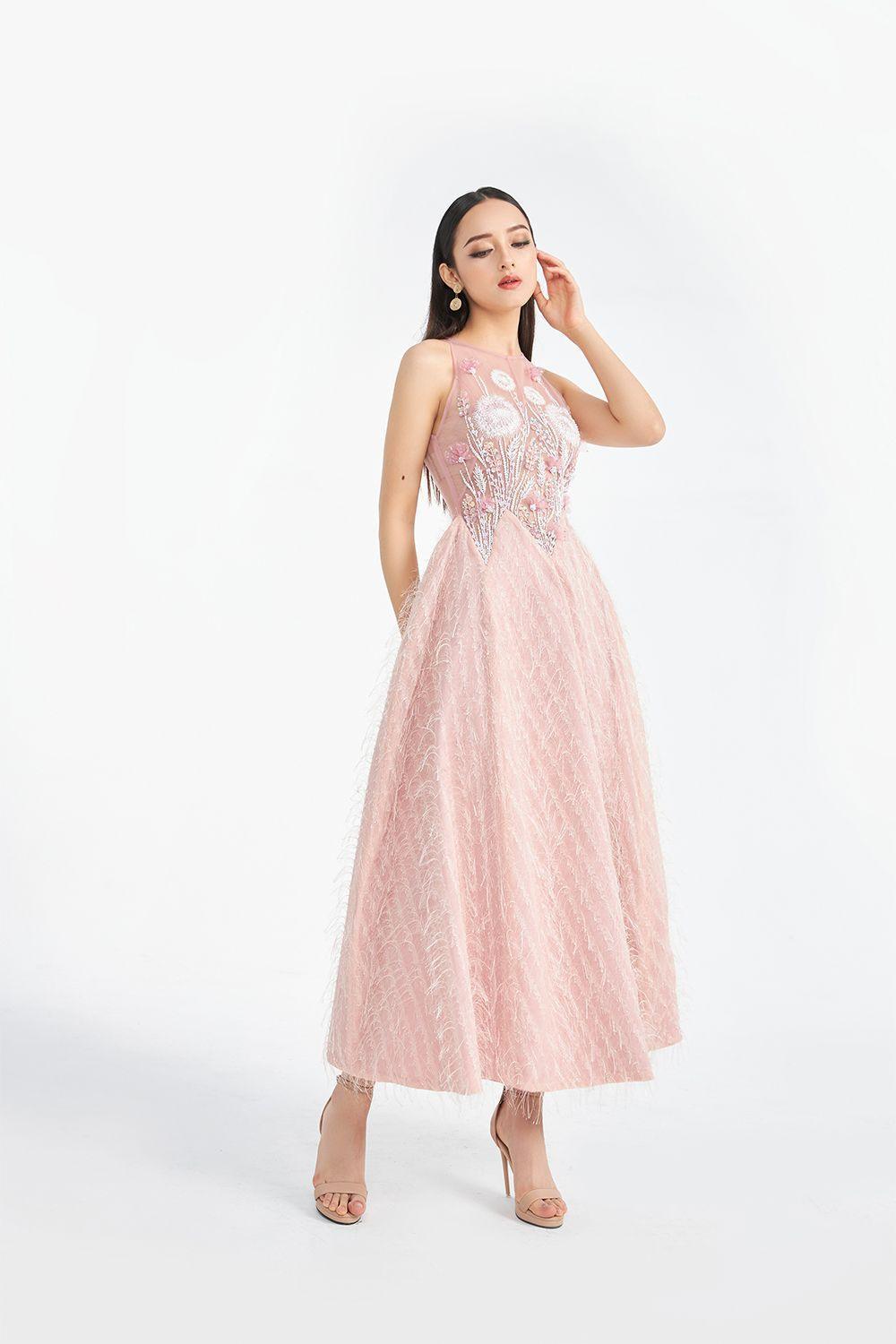 Women's Edna Fit and Flare Sleeveless Woven Midi Dress XS/S/M/L/XL Pink Mean Blvd S / Pink Women's Edna Fit and Flare Sleeveless Woven Midi Dress XS/S/M/L/XL Pink Mean Blvd S / Pink