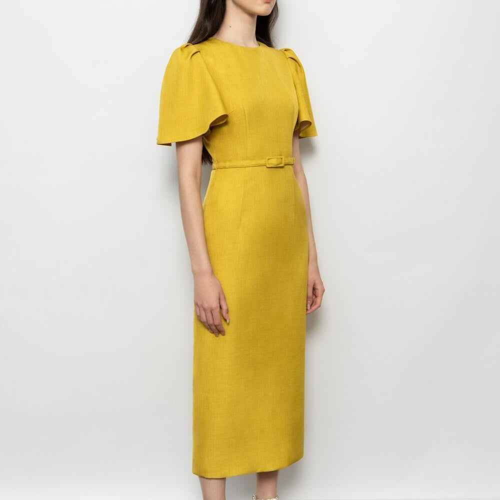 Emma Sheath Round Neck Surah Midi Dress MEAN BLVD