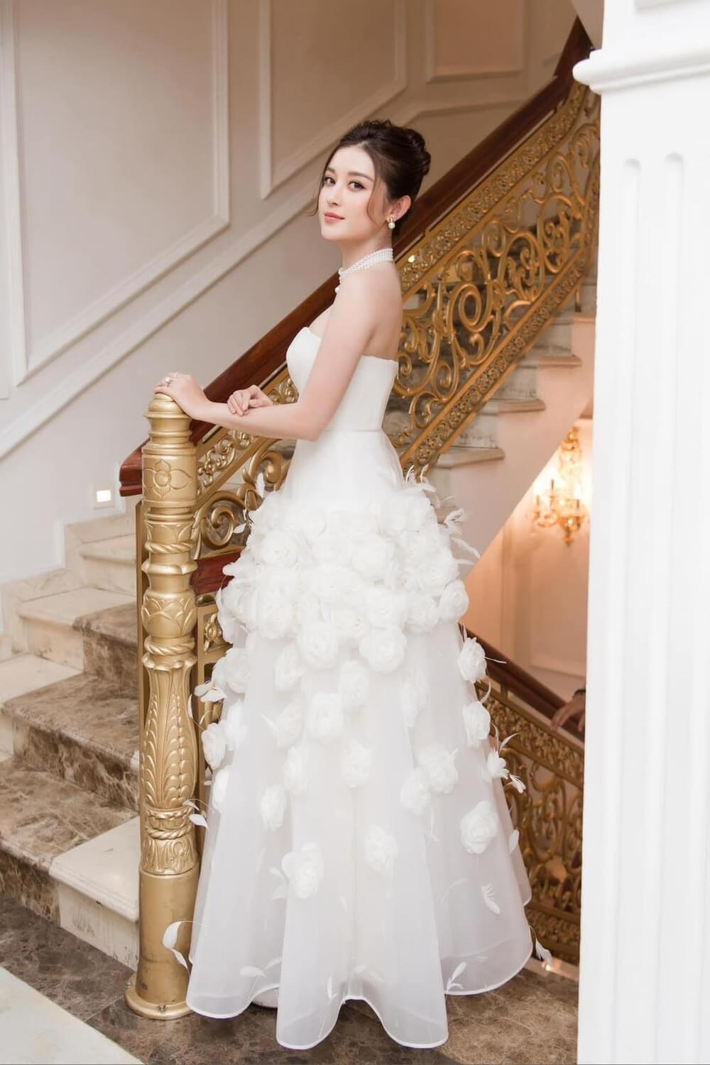 Erato Ball Gown Straight Across Neck Foam Maxi Dress MEAN BLVD