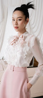 Esme Straight Ruffled Organza Blouse MEAN BLVD