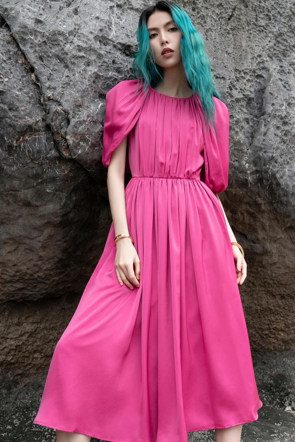 Falabelle Cape Shoulder Dress MEAN BLVD