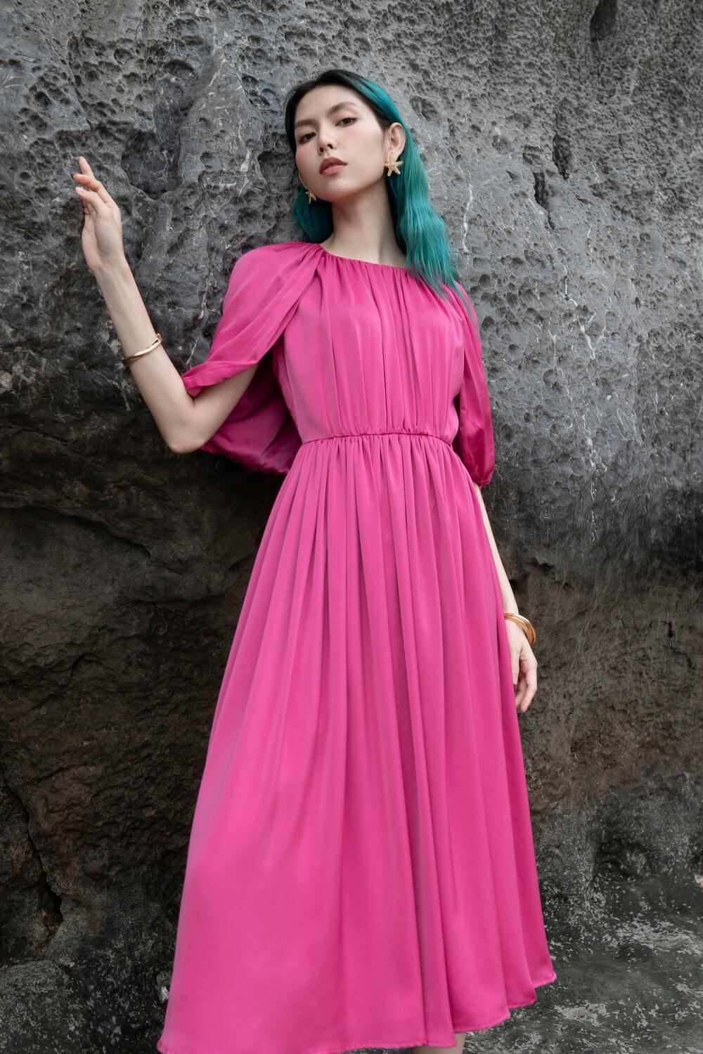 Falabelle Cape Shoulder Dress MEAN BLVD