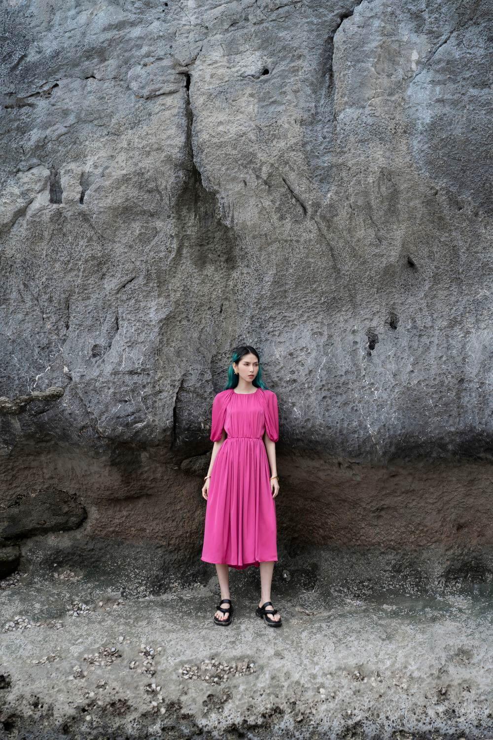 Falabelle Cape Shoulder Dress MEAN BLVD