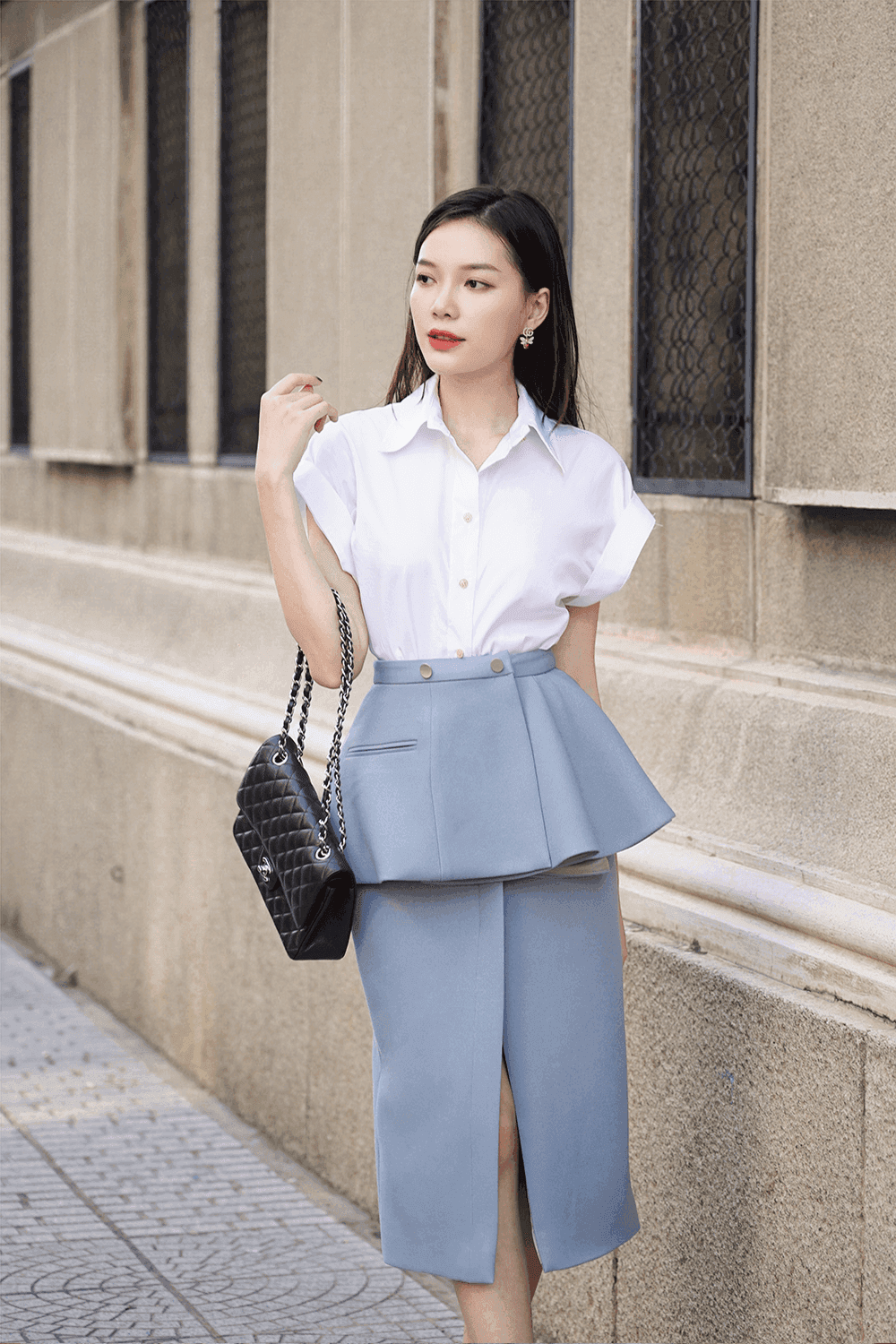 peplum skirts shirts and dresses Adinorkie multi-layered peplum print skirt XSmal