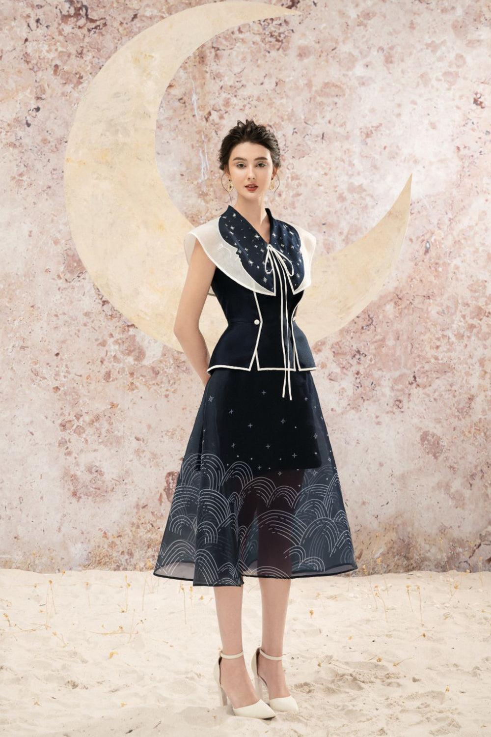 Fergal Printed Flared Skirt MEAN BLVD