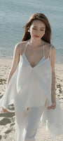 Fistula Straight Wide Leg Silk Extra Long Length Pants MEAN BLVD