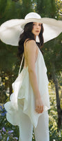 Fistula Straight Wide Leg Silk Extra Long Length Pants MEAN BLVD