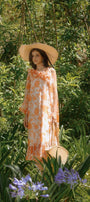 Fusia Tunic Asymmetric Sleeved Chiffon Midi Dress MEAN BLVD