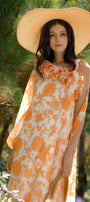 Fusia Tunic Asymmetric Sleeved Chiffon Midi Dress MEAN BLVD