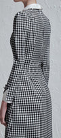 Gianni A-line Shirt Collar Jacquard Midi Dress MEAN BLVD