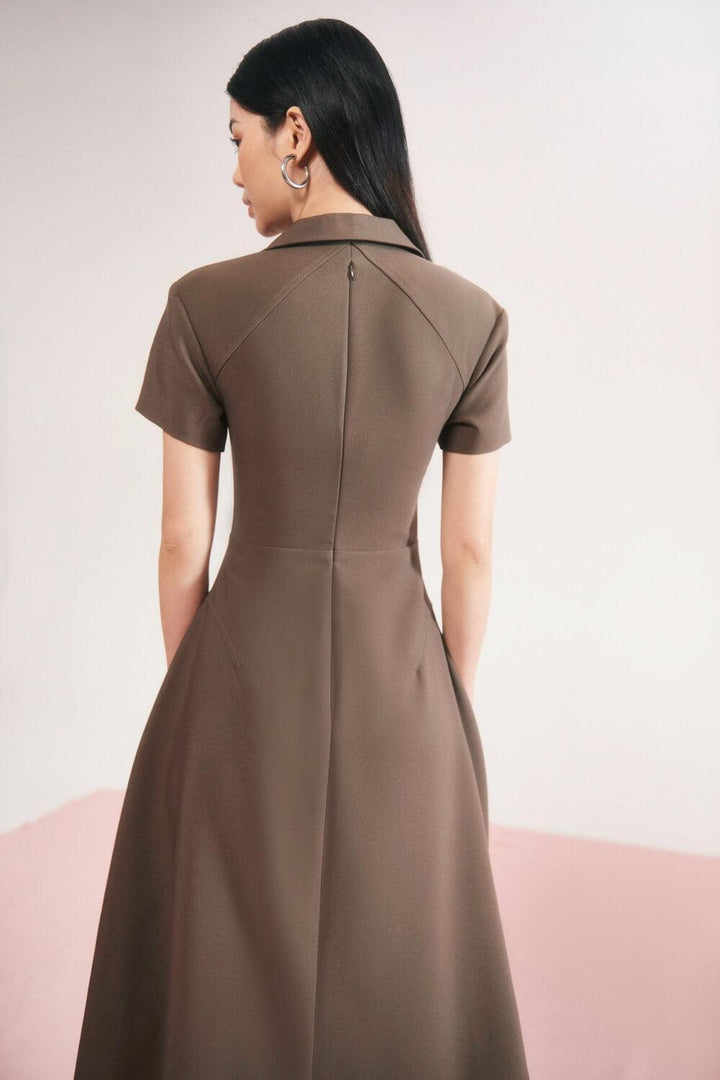 Gwen Folded Collar Dress MEAN BLVD