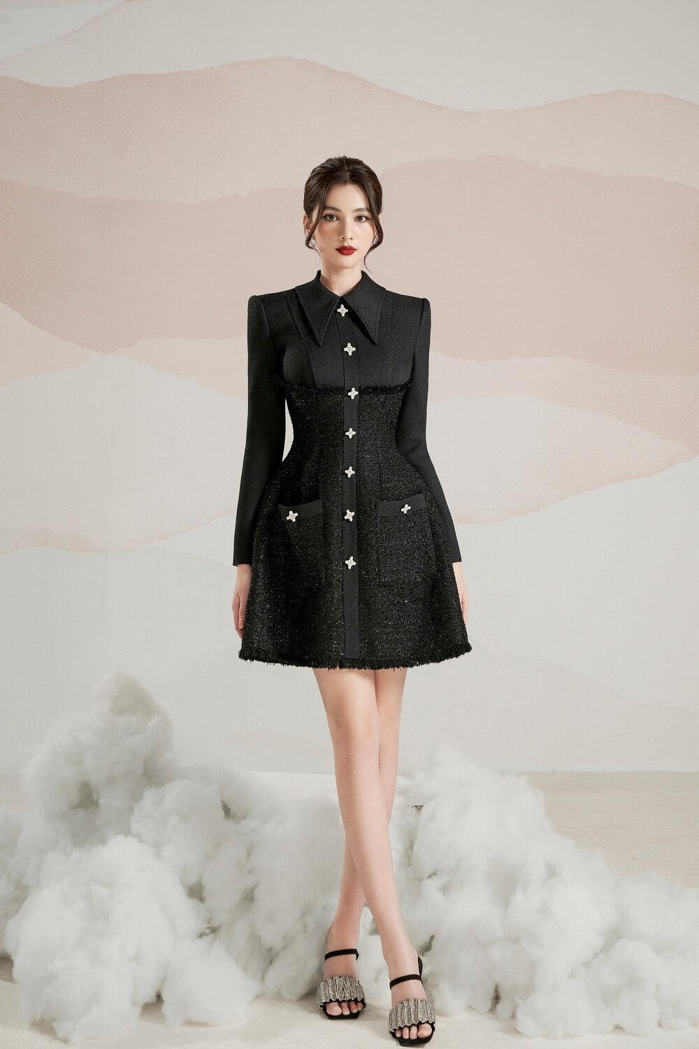 Hera Folded Collar Dress MEAN BLVD