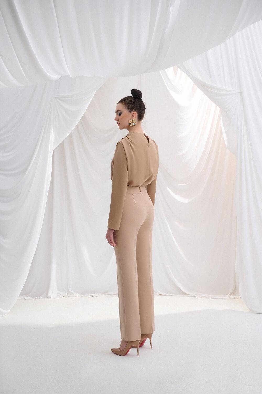 Hillary Straight Cowl Neck Silk Top MEAN BLVD