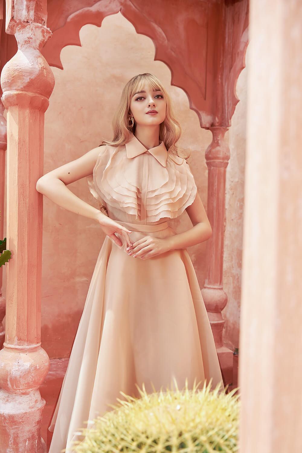 Ichigo Ruffle Neckline Dress MEAN BLVD