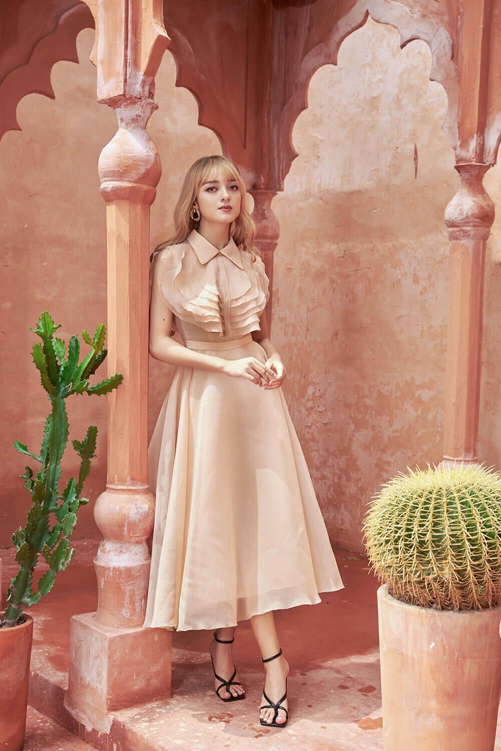 Ichigo Ruffle Neckline Dress MEAN BLVD