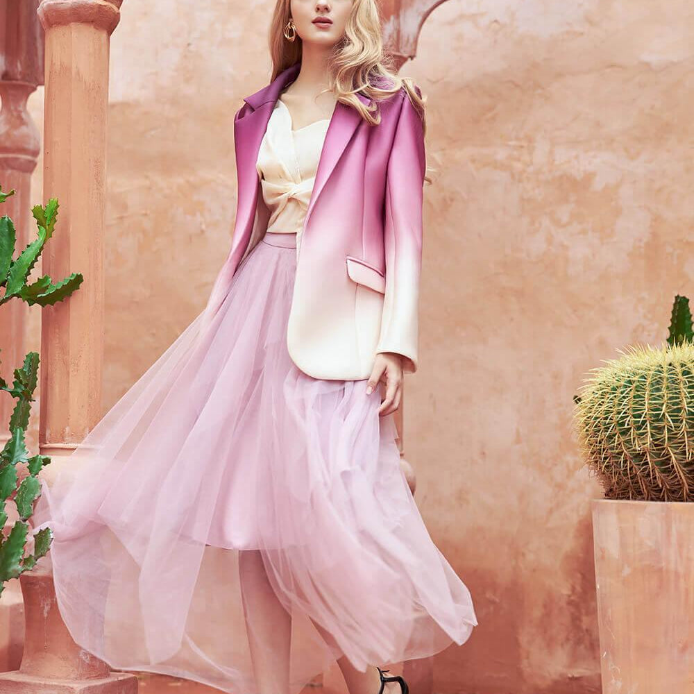 Izzy Pink Layered Skirt MEAN BLVD