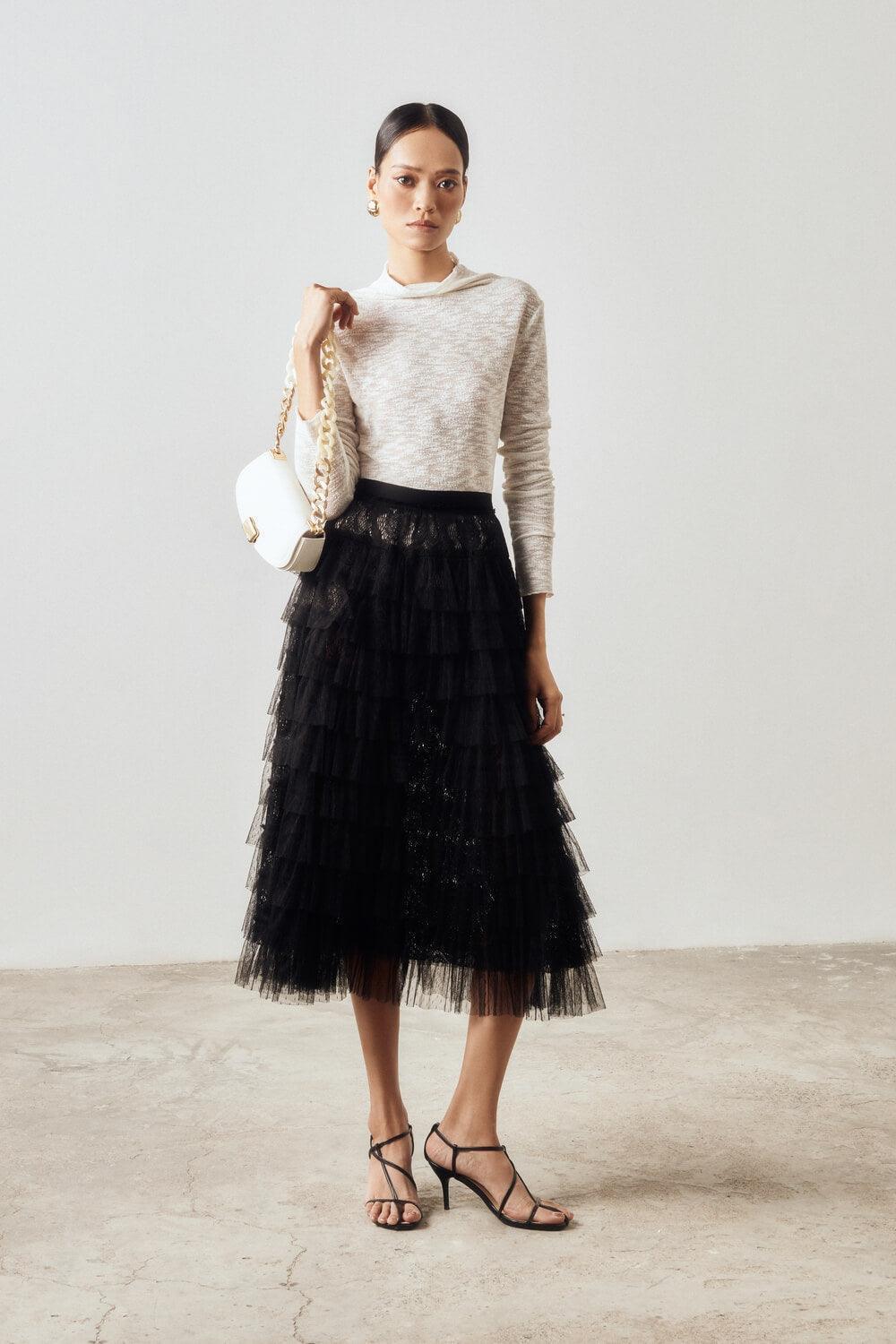 Jaya Layered Ruffle Skirt MEAN BLVD