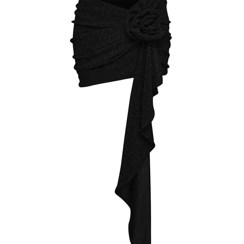 Jaylah Halter Gathered Jersey Mini Skirt - MEAN BLVD