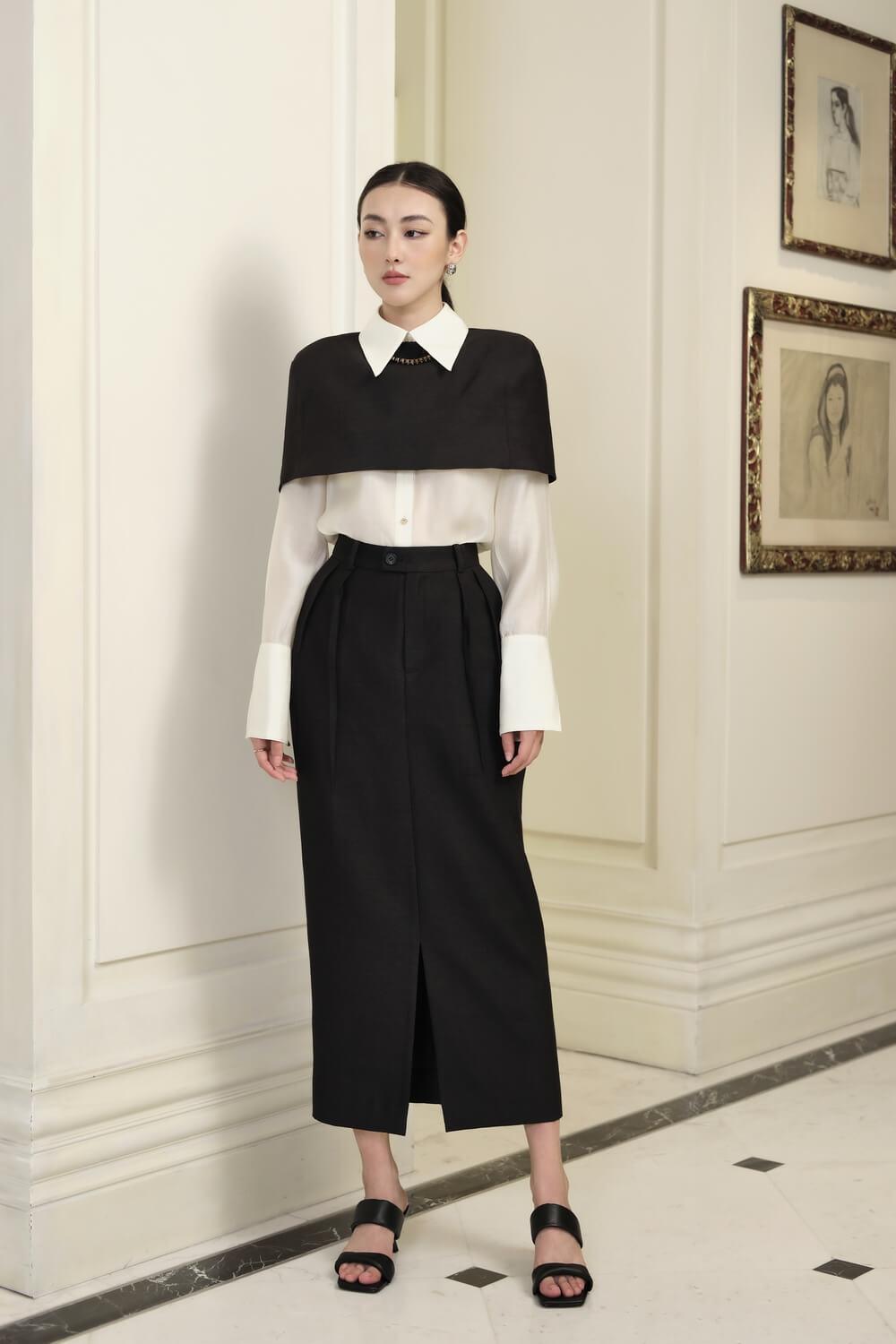 Jennette Tweed Shirt Cape MEAN BLVD