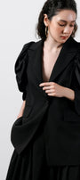 Julia Straight Puffy Sleeved Silk Blazer MEAN BLVD
