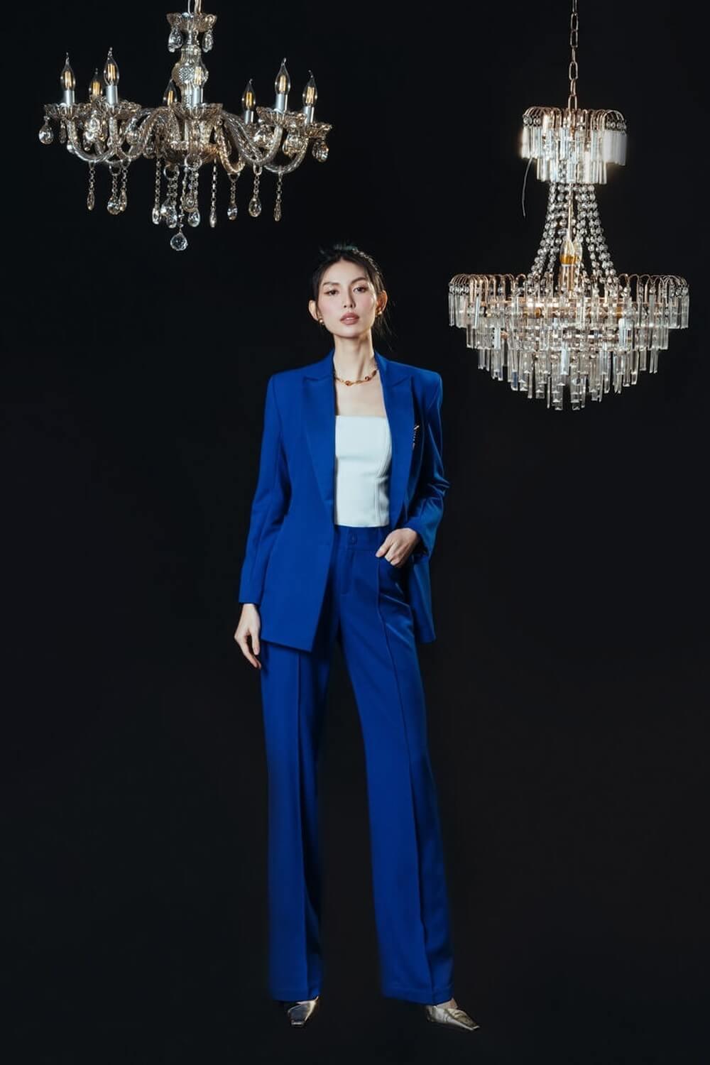 Kai Straight Pintucks Wool Blend Long Length Pants MEAN BLVD